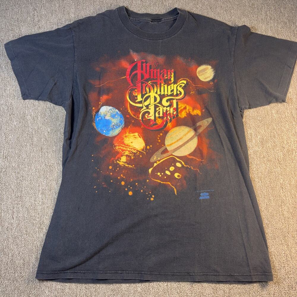 VTG 1991 Allman Brothers Band Your Shirt Space Mushroom Black Single Stitch L